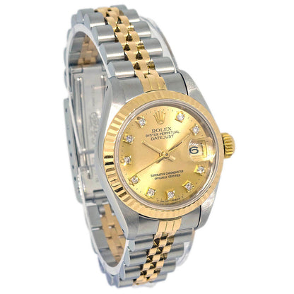 Rolex Oyster Perpetual Datejust 26mm Ref.69173G Watch 18KYG SS Diamond