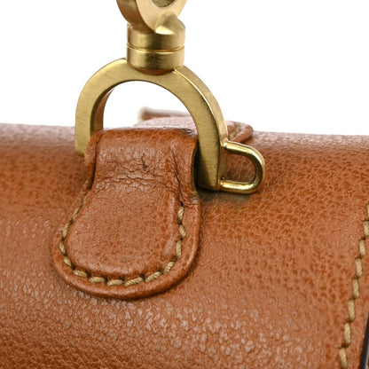 Gucci Brown Pigskin Bamboo Handbag