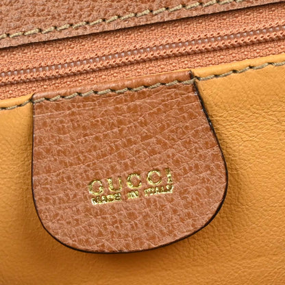 Gucci Brown Pigskin Bamboo Handbag