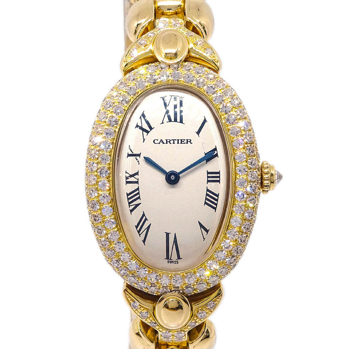 Cartier Baignoire Ref.1950 Quartz Watch 18KYG Diamond
