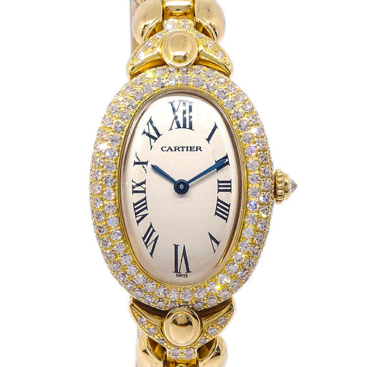 Cartier Baignoire Ref.1950 Quartz Watch 18KYG Diamond
