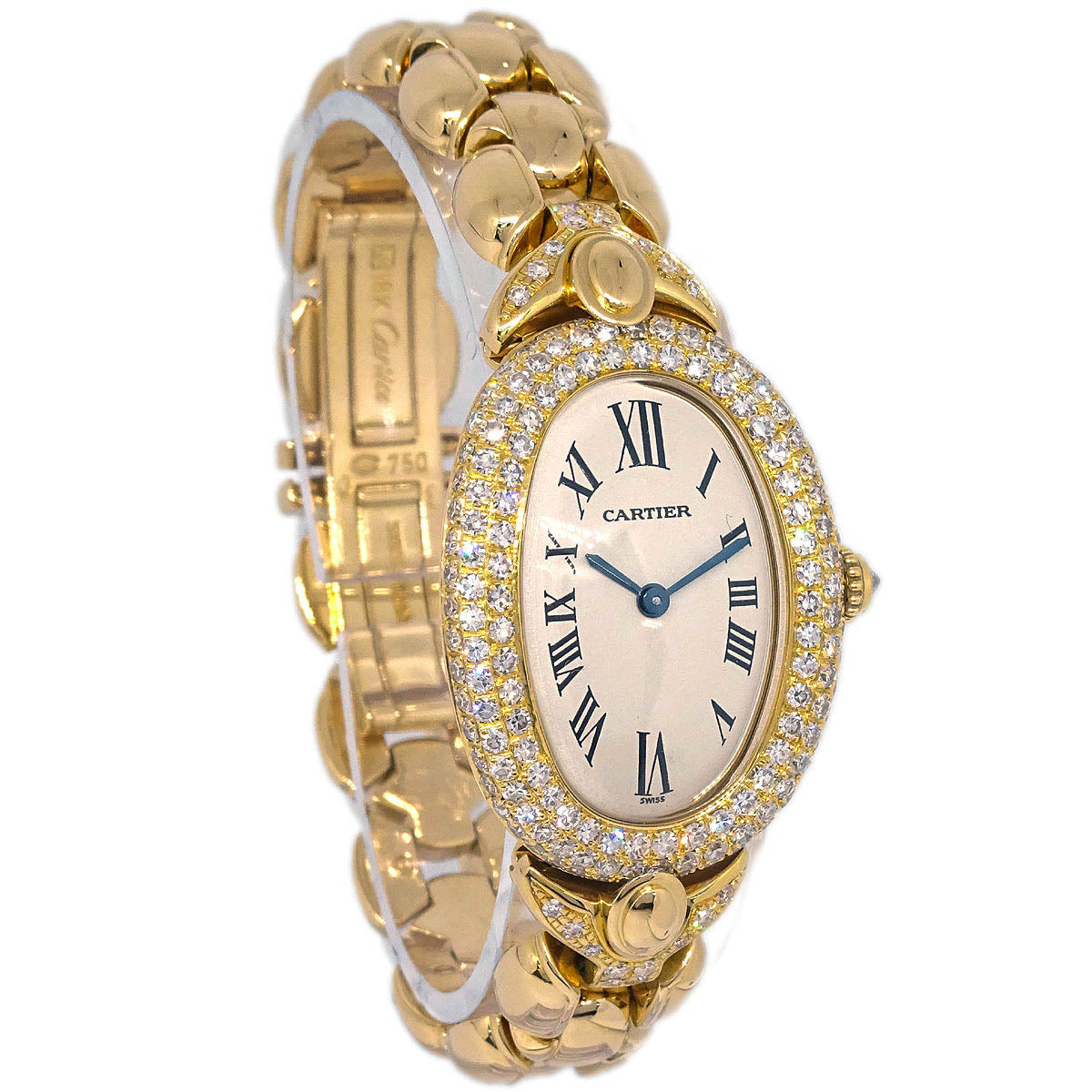 Cartier Baignoire Ref.1950 Quartz Watch 18KYG Diamond
