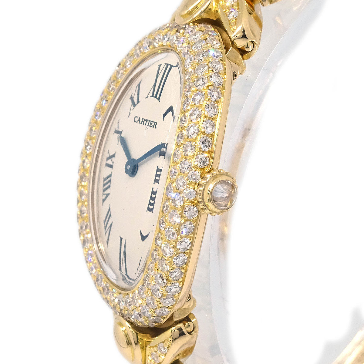 Cartier Baignoire Ref.1950 Quartz Watch 18KYG Diamond