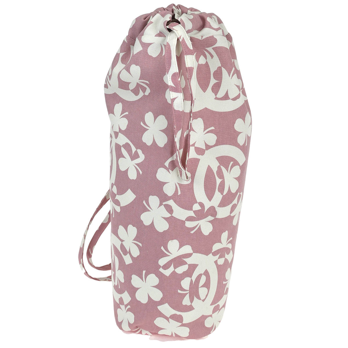 Chanel Pink Canvas Drawstring Shoulder Bag