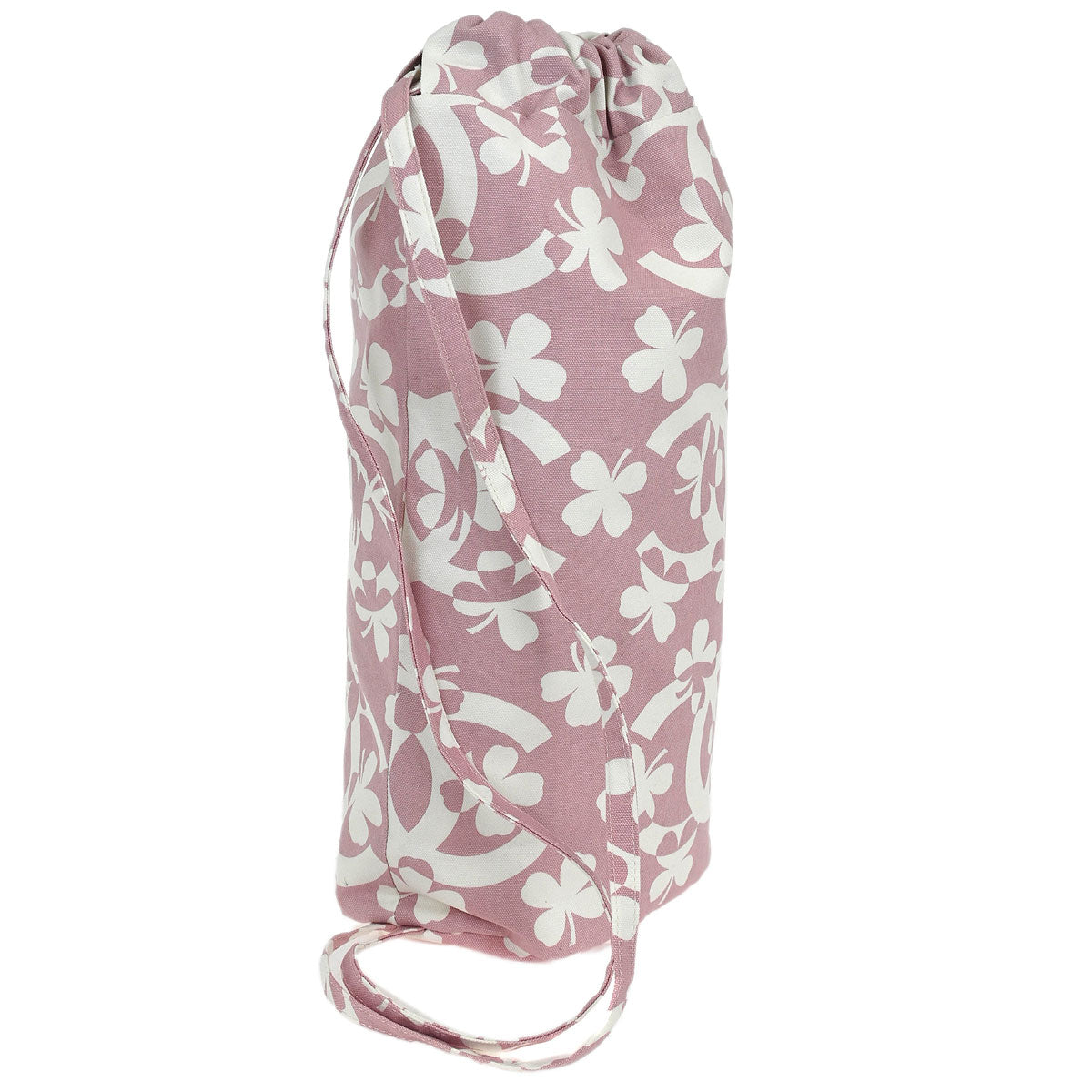 Chanel Pink Canvas Drawstring Shoulder Bag