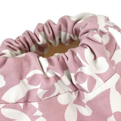 Chanel Pink Canvas Drawstring Shoulder Bag