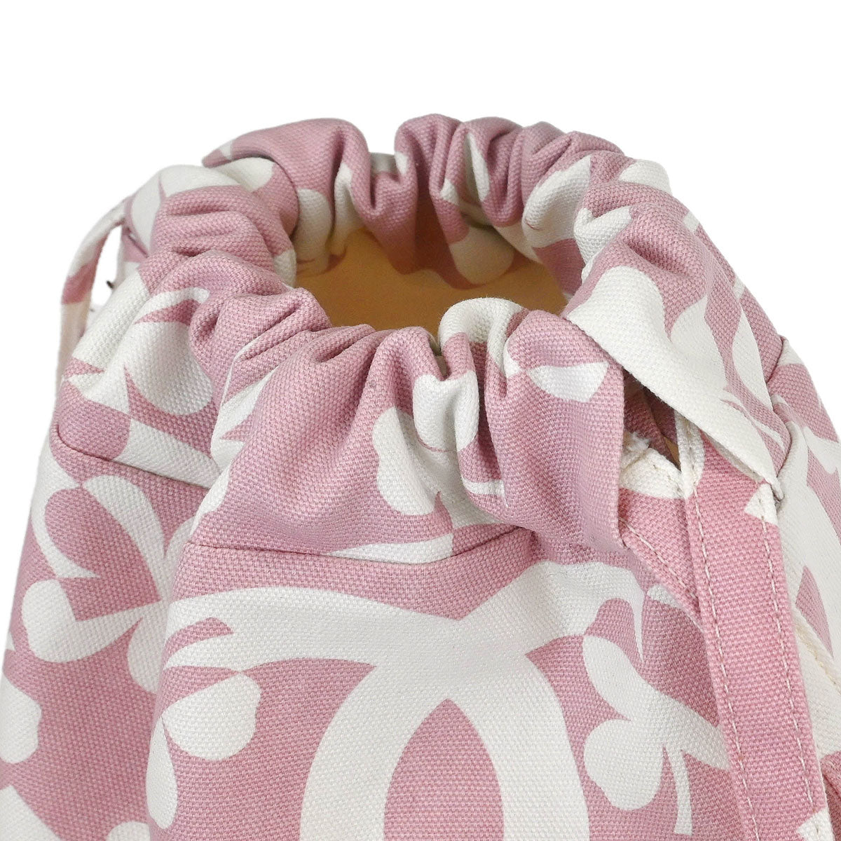 Chanel Pink Canvas Drawstring Shoulder Bag