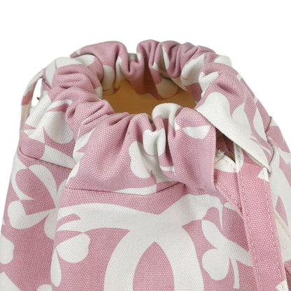 Chanel Pink Canvas Drawstring Shoulder Bag