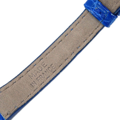 Cartier * Mini Diabolo Ref.1470 Quartz Watch 18KYG Crocodile Blue