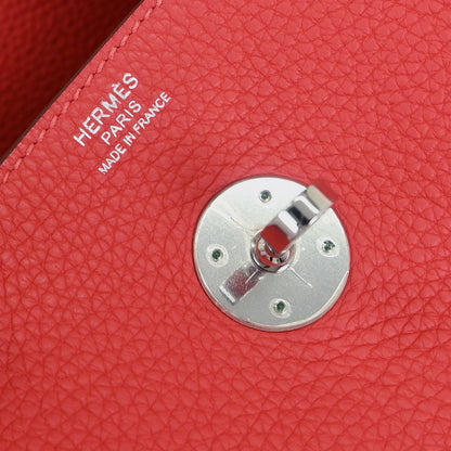 Hermes Bougainvillier Taurillon Clemence Lindy 30 Shoulder Bag