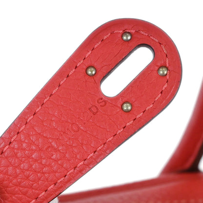 Hermes Bougainvillier Taurillon Clemence Lindy 30 Shoulder Bag