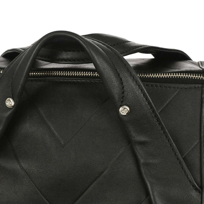 Chanel Black Lambskin Chevron Duffle Handbag