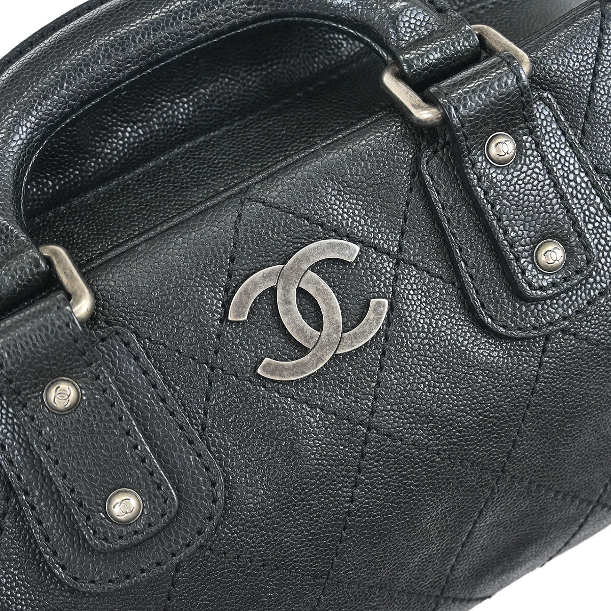 Chanel 2005-2006 Black Caviar Wild Stitch Handbag