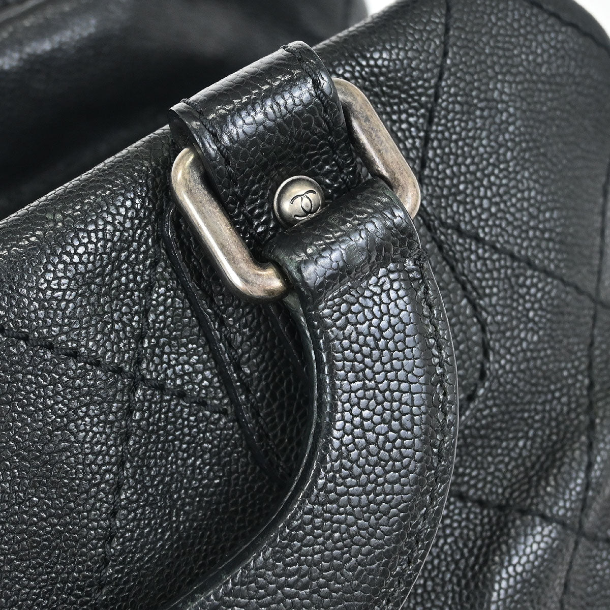 Chanel 2005-2006 Black Caviar Wild Stitch Handbag
