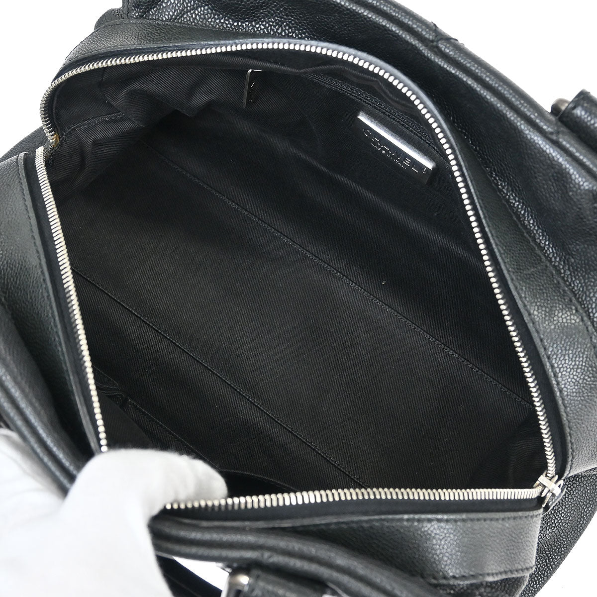 Chanel 2005-2006 Black Caviar Wild Stitch Handbag