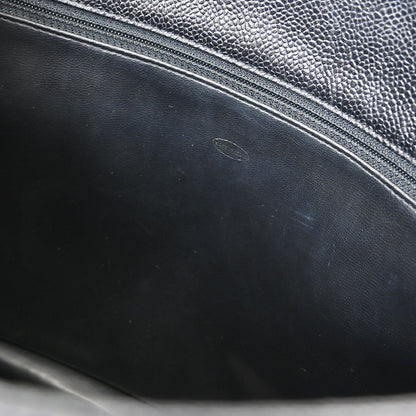 Chanel 1994-1996 Black Caviar Shoulder Tote Bag