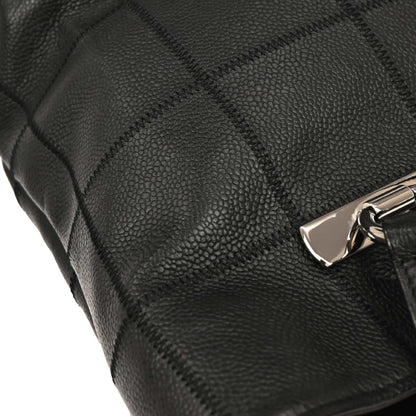 Chanel Black Caviar Choco Bar Tote Handbag