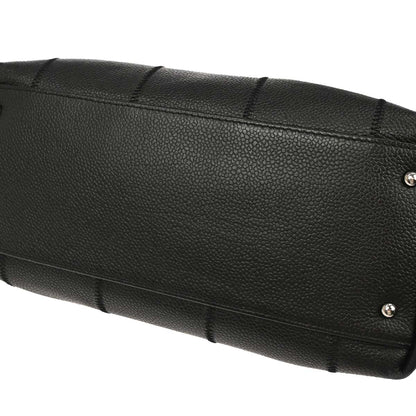 Chanel Black Caviar Choco Bar Tote Handbag