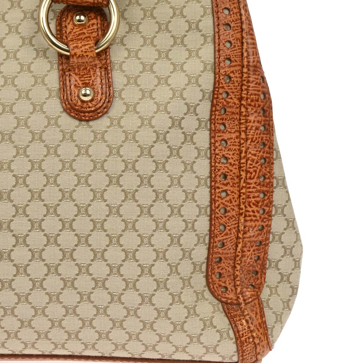 Celine * Beige Canvas Macadam Tote Handbag