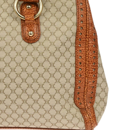Celine * Beige Canvas Macadam Tote Handbag