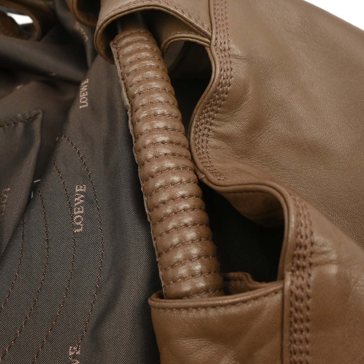 Loewe Brown Lambskin Nappa Aire Tote Handbag