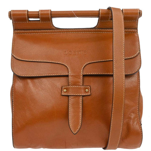Loewe * Brown Leather 2way Shoulder Handbag