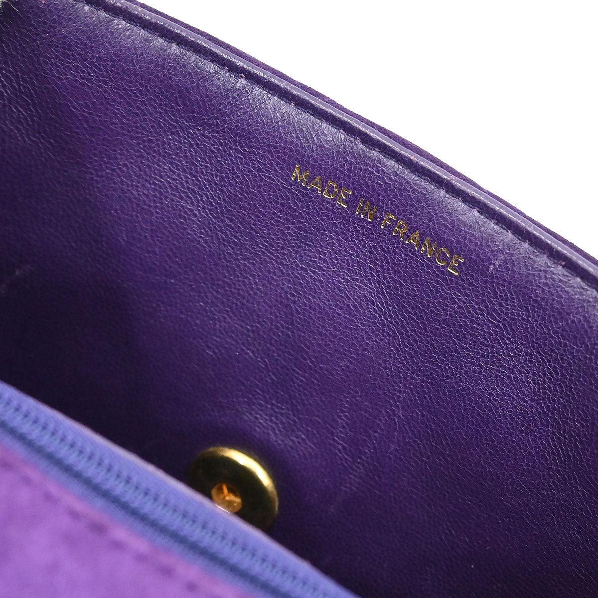 Chanel Purple Suede Mini Classic Square Flap Shoulder Bag