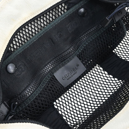 Chanel Black Nylon Sport Line Mesh Tote Handbag