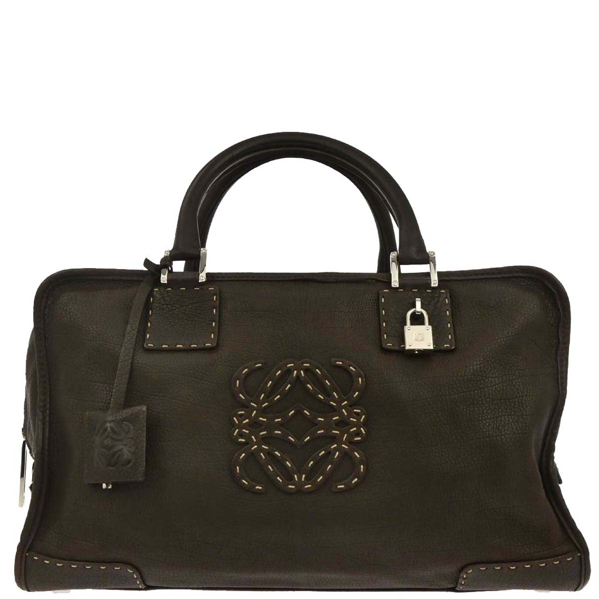 Loewe Brown Leather Amazona 36 Handbag