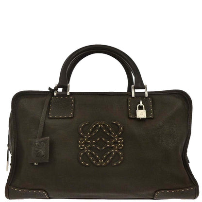Loewe Brown Leather Amazona 36 Handbag