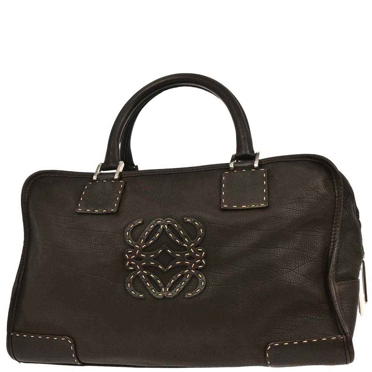 Loewe Brown Leather Amazona 36 Handbag