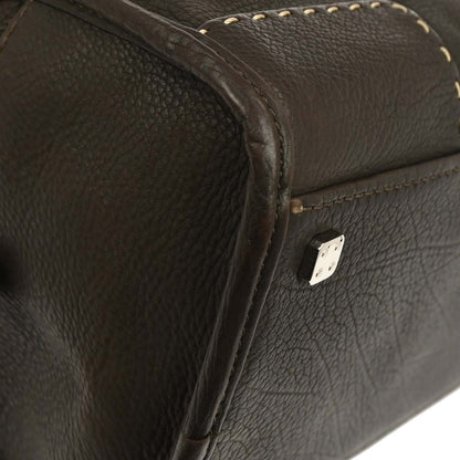 Loewe Brown Leather Amazona 36 Handbag