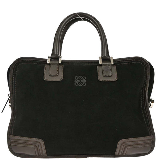 Loewe Black Suede Amazona Handbag