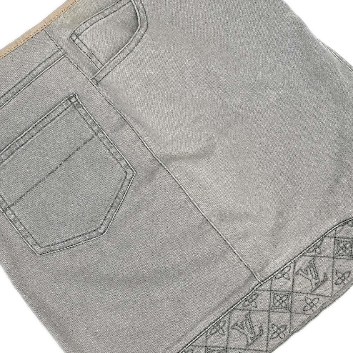Louis Vuitton Denim Skirt Gray RW111W WSSK01DBC #36