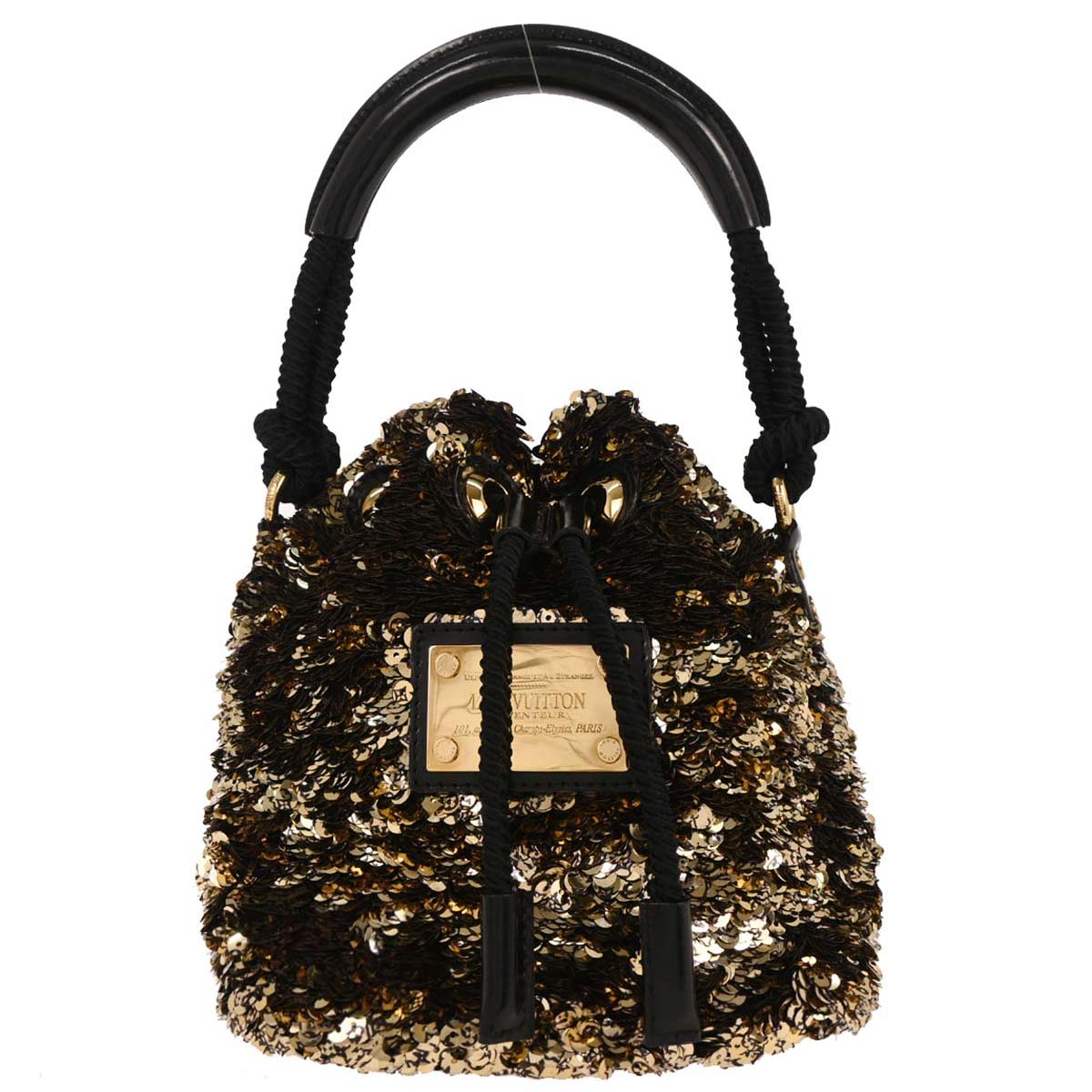 Louis Vuitton 2019 Gold Black Mini Noe Rococo All Sequin Bag