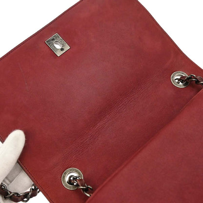 Chanel 2016-2017 Bordeaux Calfskin Day Trip Flap Shoulder Bag