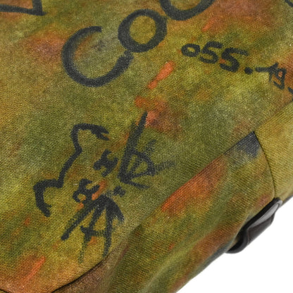 Chanel 2015-2016 Khaki Canvas Graffiti On The Pavement Shoulder Bag