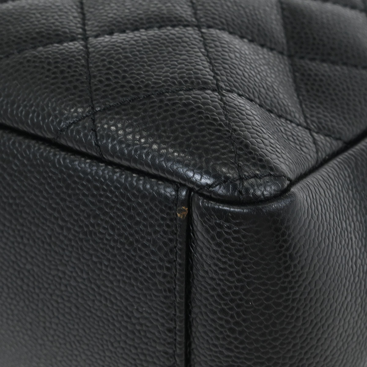 Chanel 2013-2014 Black Caviar Tote Chain Handbag