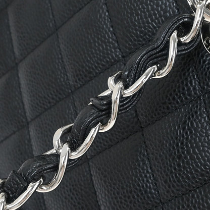 Chanel 2013-2014 Black Caviar Tote Chain Handbag