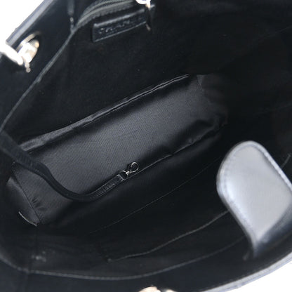Chanel 2013-2014 Black Caviar Tote Chain Handbag