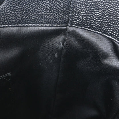 Chanel 2013-2014 Black Caviar Tote Chain Handbag