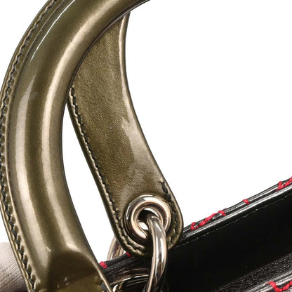 Christian Dior Gray Anselm Reyle Medium Lady Dior Cannage Handbag