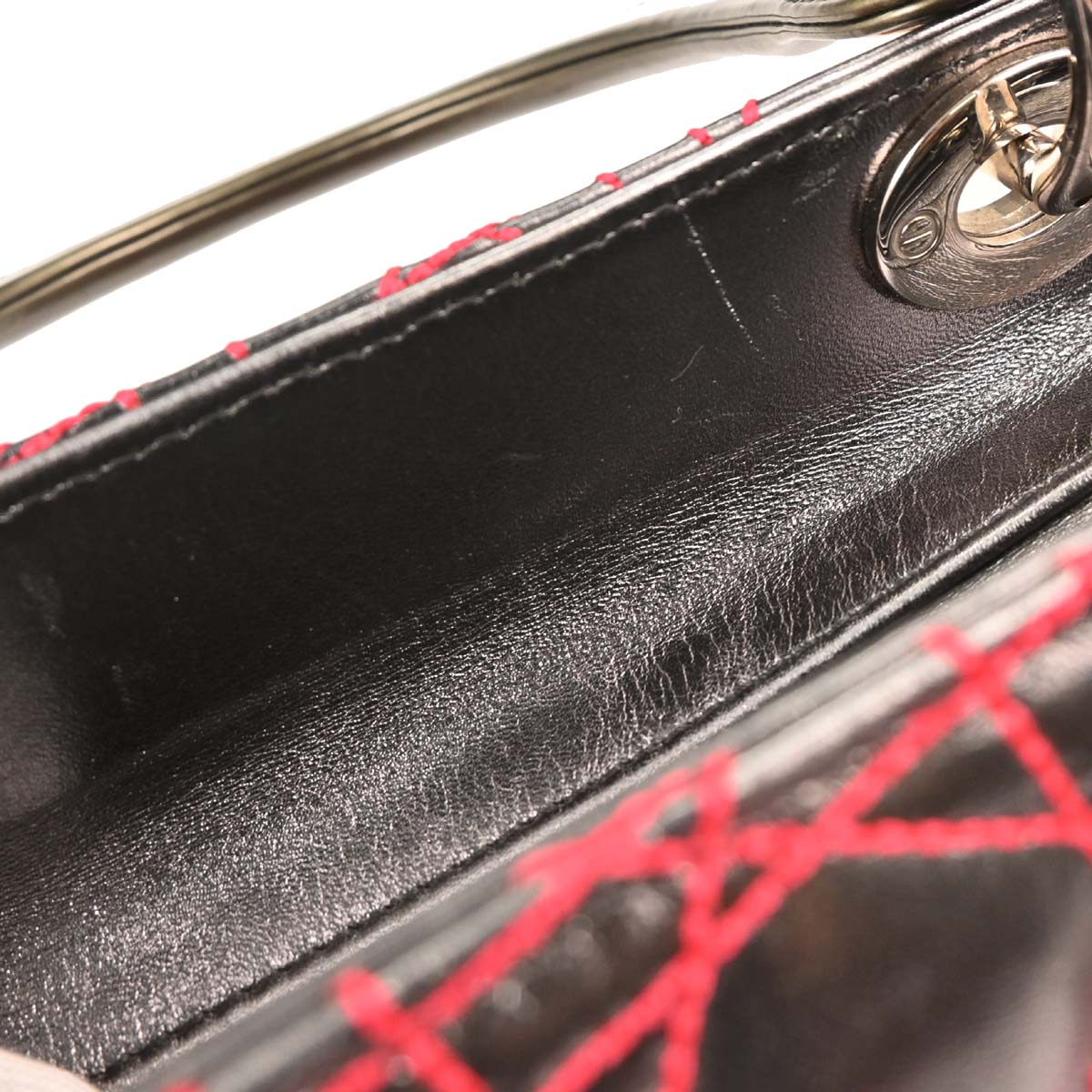 Christian Dior Gray Anselm Reyle Medium Lady Dior Cannage Handbag