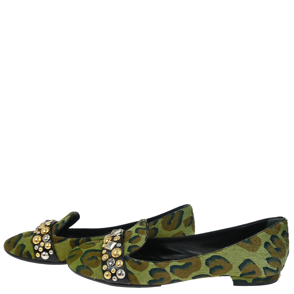 Louis Vuitton * 2013 Pony Hair Leopard Print Opera Shoes #36.5