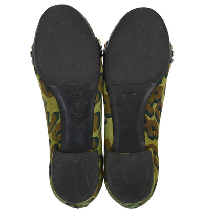 Louis Vuitton * 2013 Pony Hair Leopard Print Opera Shoes #36.5