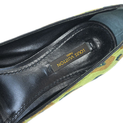 Louis Vuitton * 2013 Pony Hair Leopard Print Opera Shoes #36.5