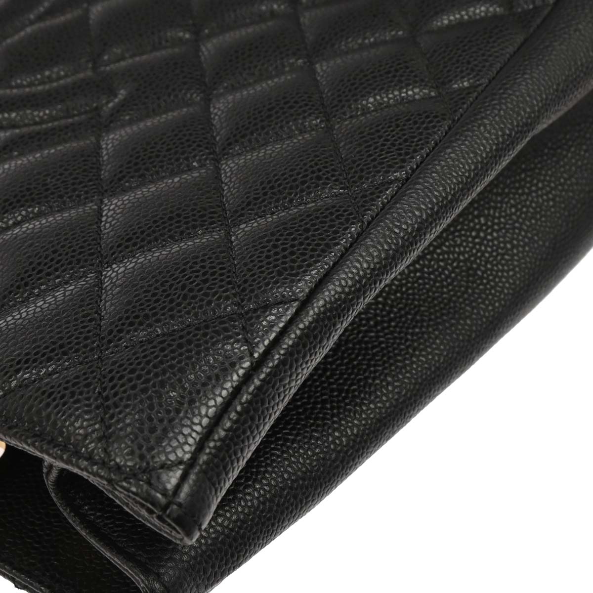 Chanel 2010-2011 Black Caviar Grand Shopping Tote GST Chain Handbag