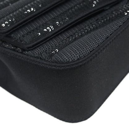 Saint Laurent Black Sequins Sulpice Shoulder Bag
