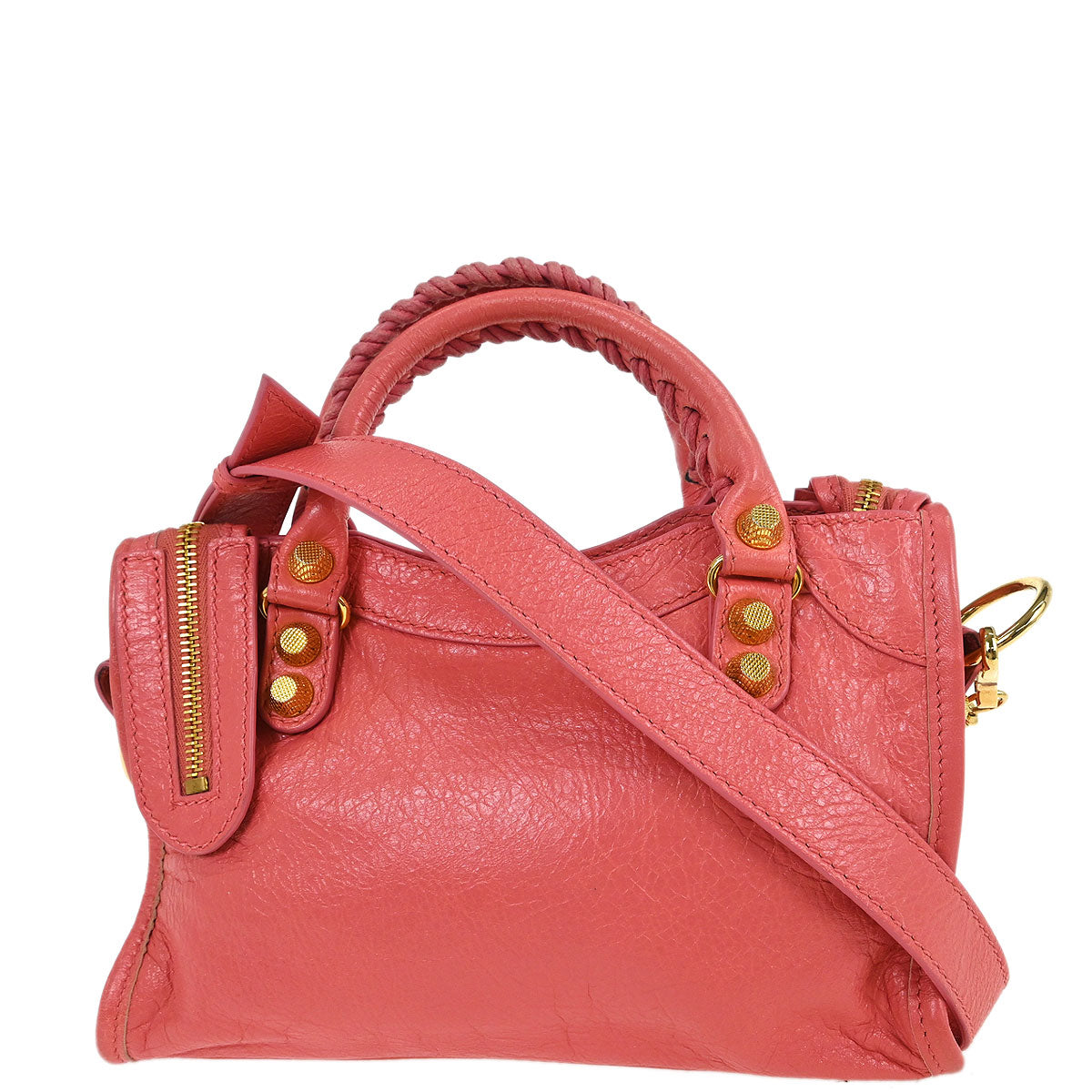 Balenciaga Pink Mini City 2way Shoulder Handbag