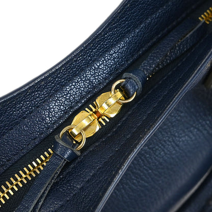 Balenciaga Navy Classic Metallic Edge Mini City